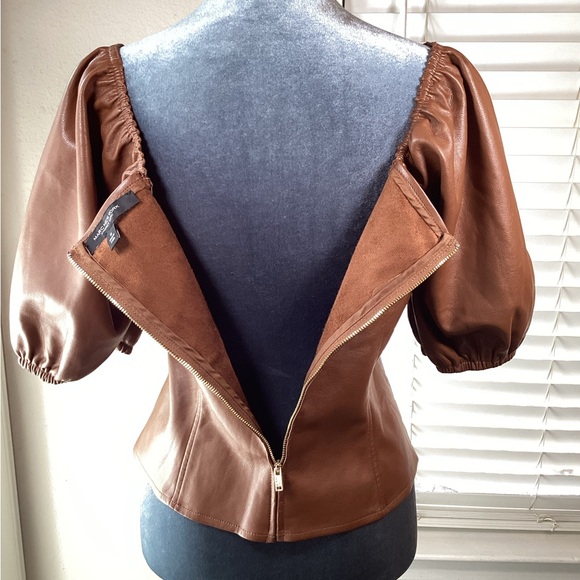 Marc New York Vegan Leather Top Size M - Picture 9 of 9